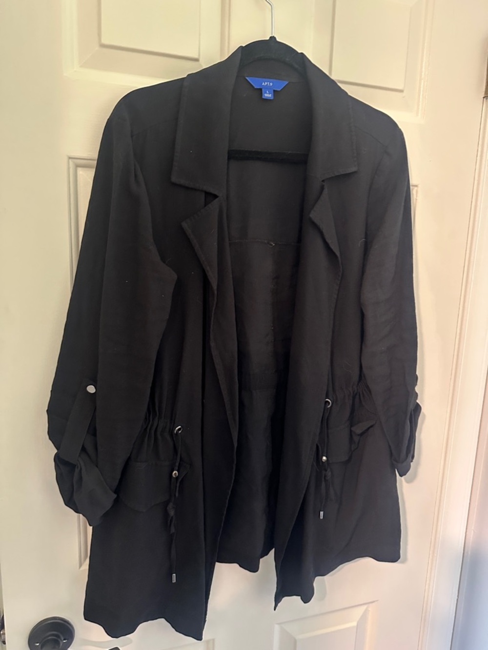 Apt. 9 Black Women's Utility Drawstring Jacket